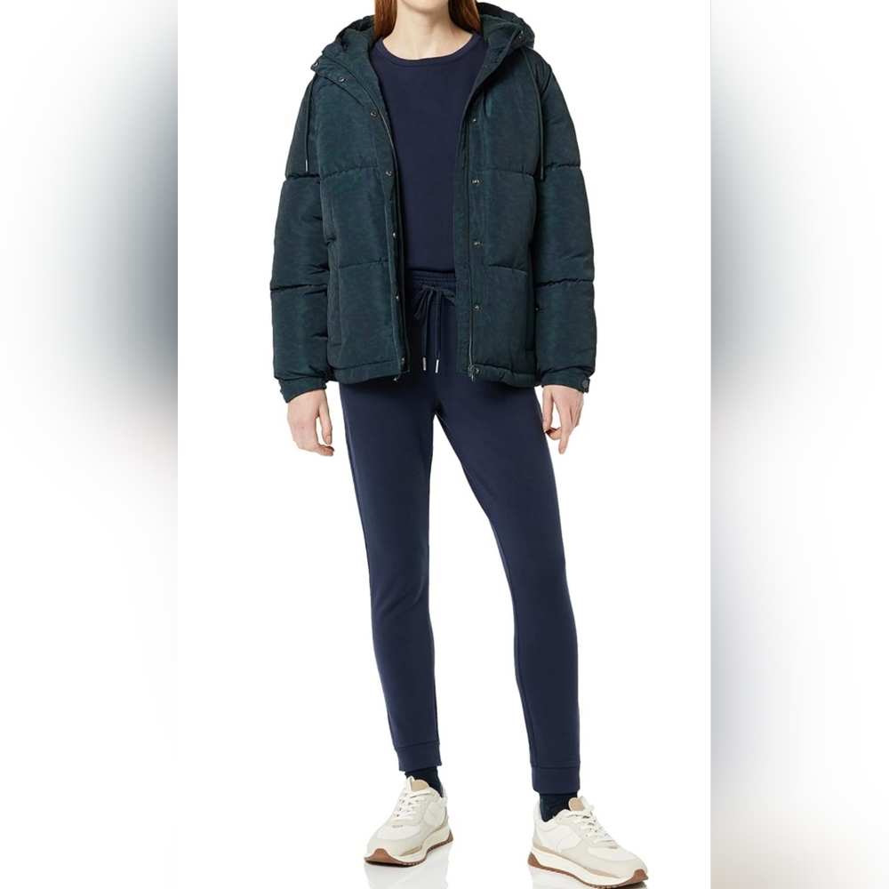 Water Repellent Sherpa Lined Hooded Puffer Jacket NWT